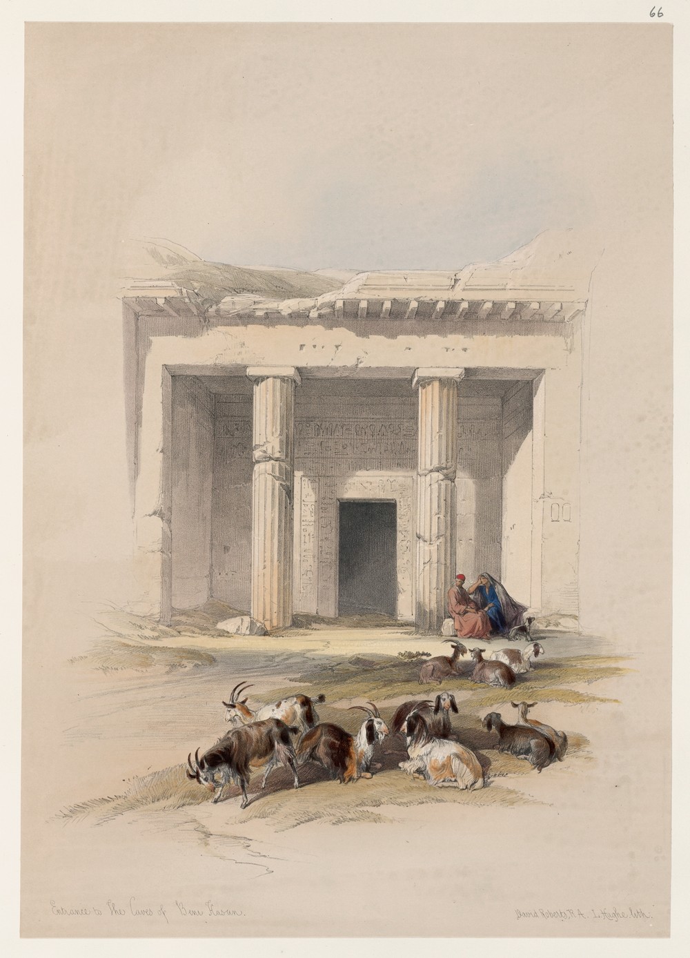 Entrance to the caves of Beni Hasan.