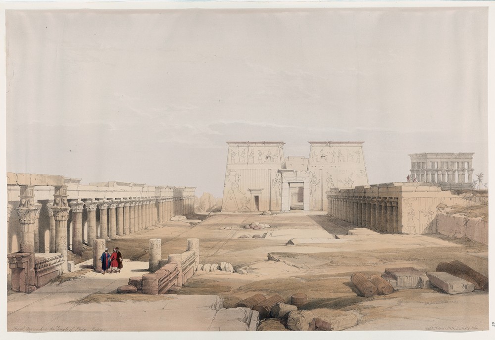 Grand approach to the Temple of Philæ, Nubia.