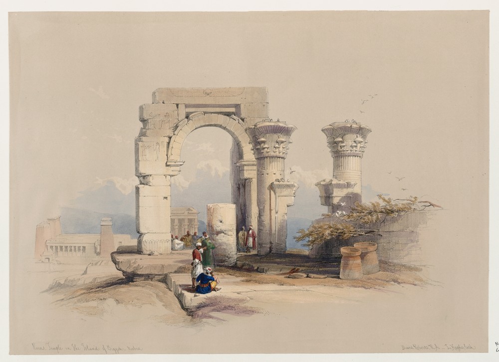 Ruins. Temple on the Island of Biggeh [Bîga, Bîjah], Nubia.