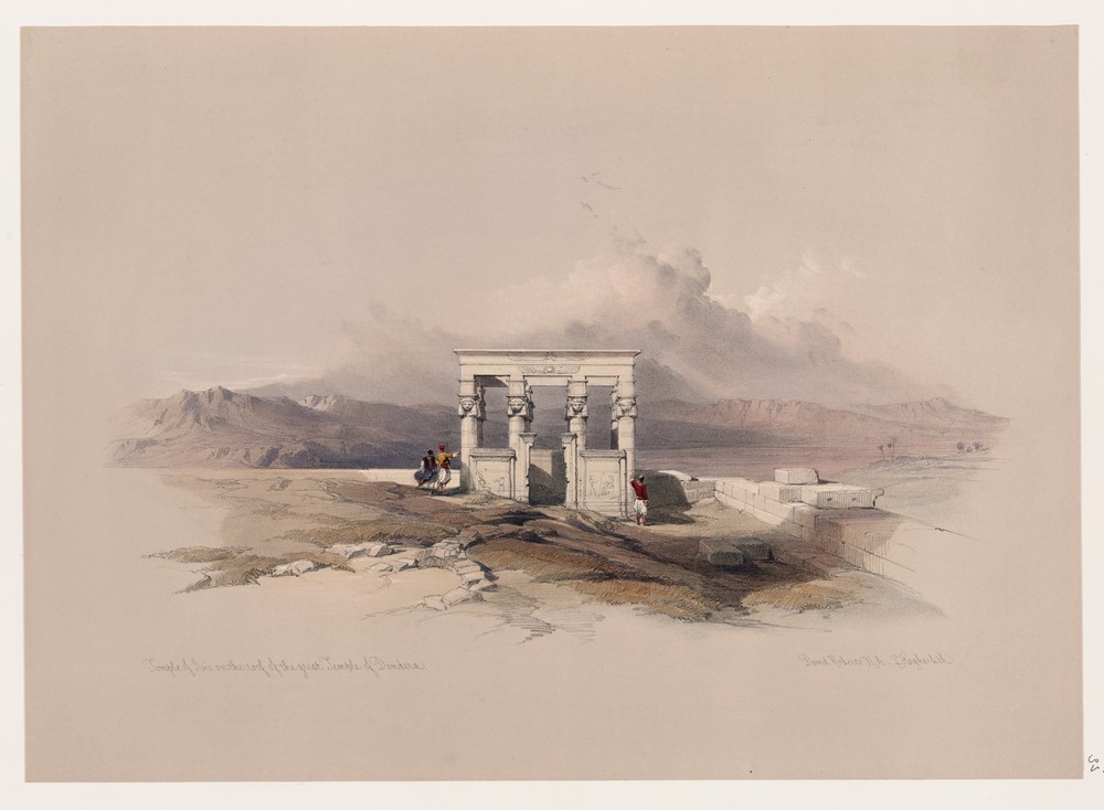 Temple of Isis on the roof of the great temple of Dendera [Dandara].
