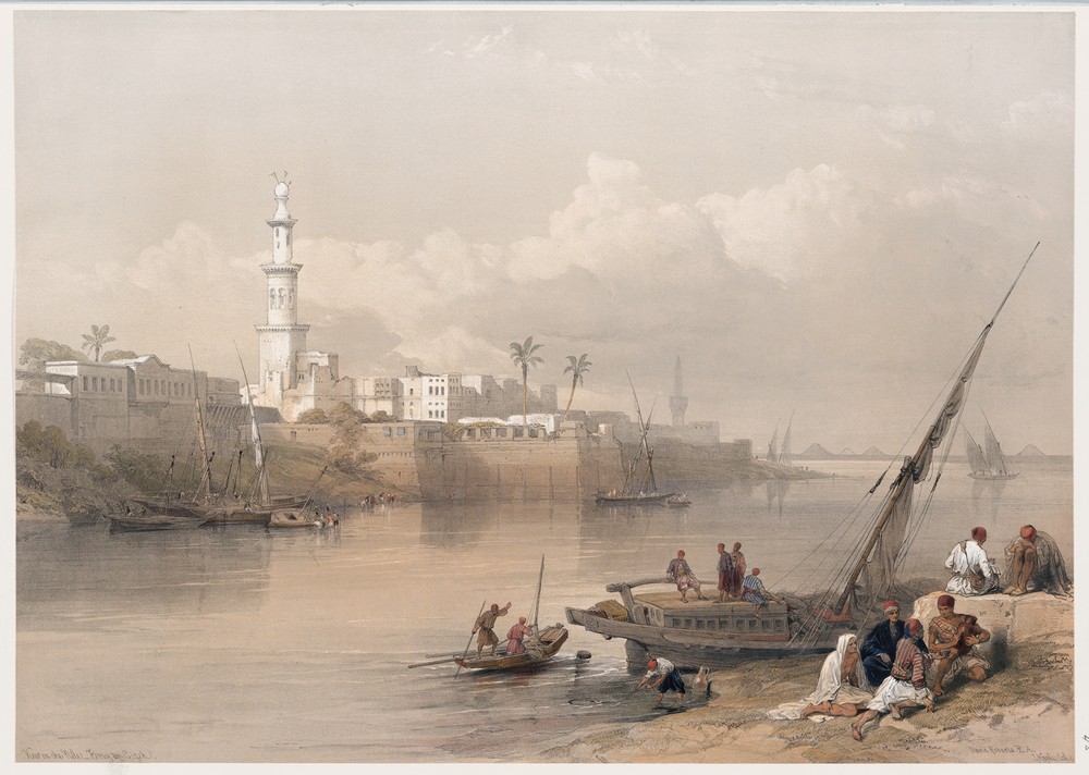 View on the Nile; ferry to Gizeh.