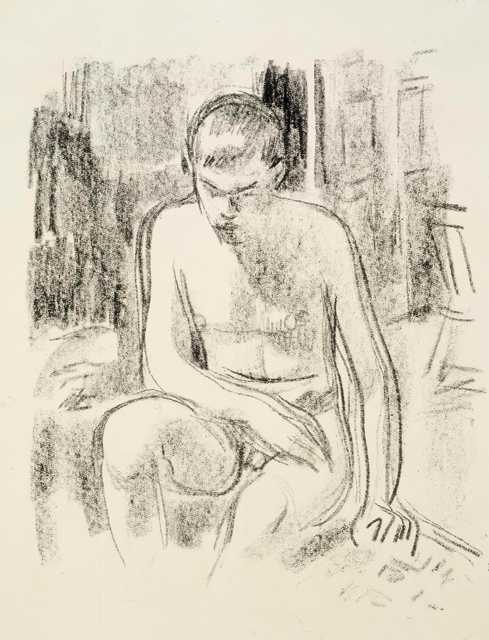 Nude Boy Seated