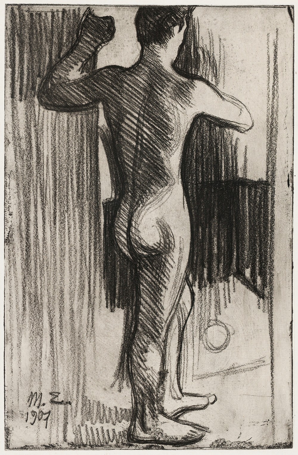 Nude Male Model from the Back