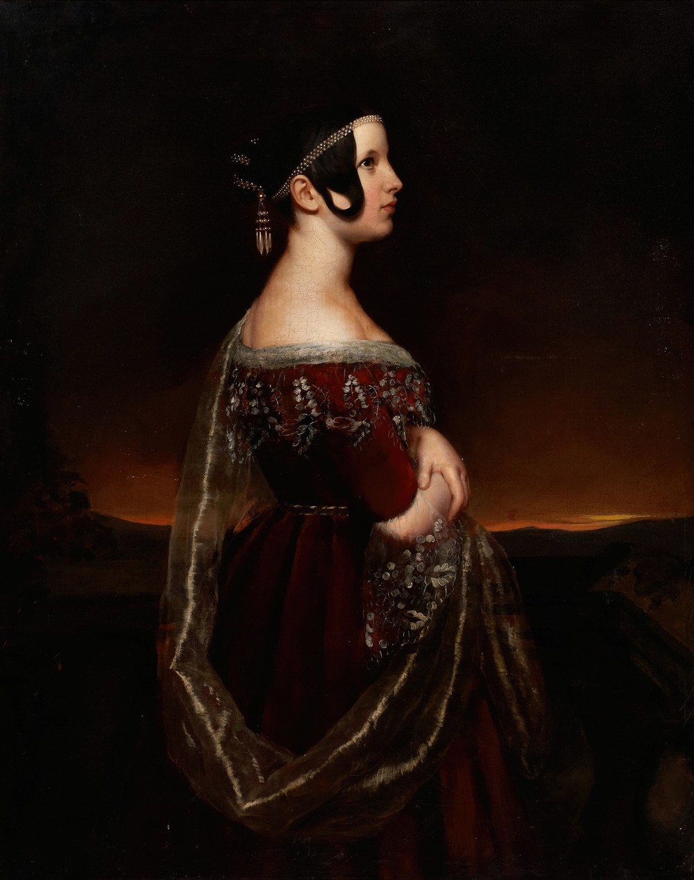 Portrait of a Lady with Pearls (circa 1830-1840)