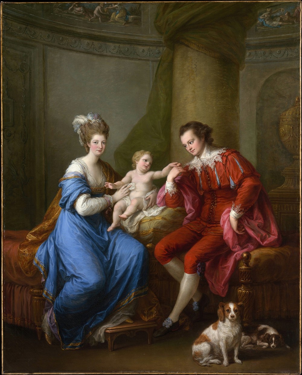 Edward Smith Stanley, Twelfth Earl of Derby, with His First Wife, Lady Elizabeth Hamilton and Their Son, Edward Smith Stanley (ca. 1776)