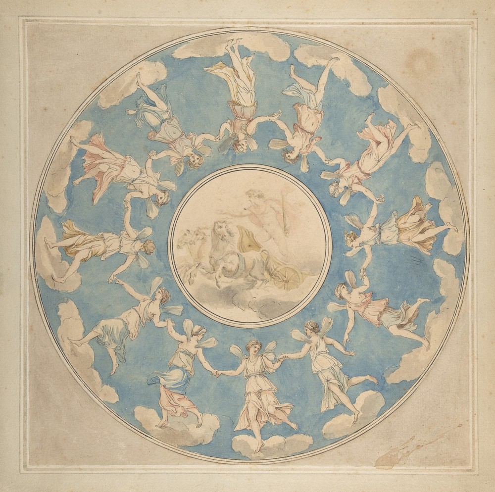 Design for Ceiling; Apollo and the Hours
