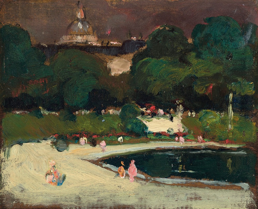 Luxembourg Gardens, Stormy Sky
