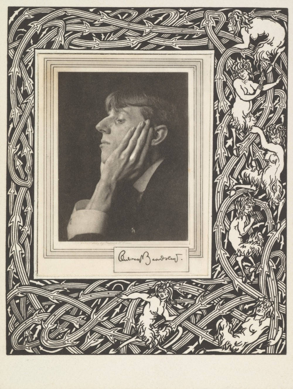 Grotesques by Aubrey Beardsley. Portrait Frontispiece (1910s)