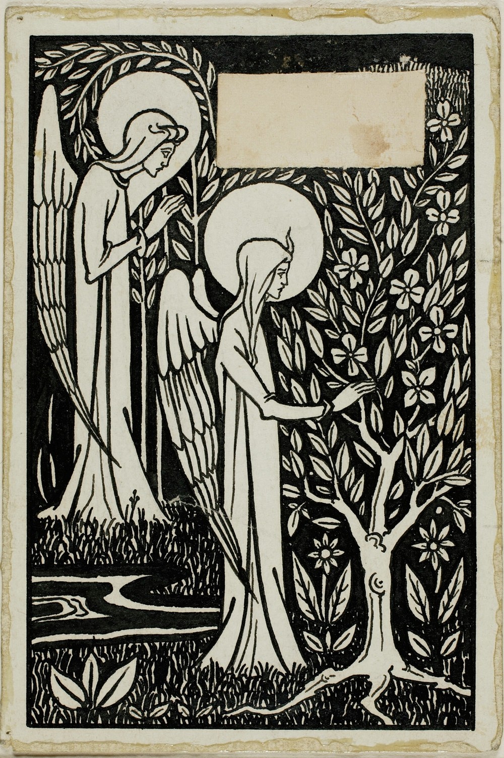 Decorative Study; Two Angels (1892-98)
