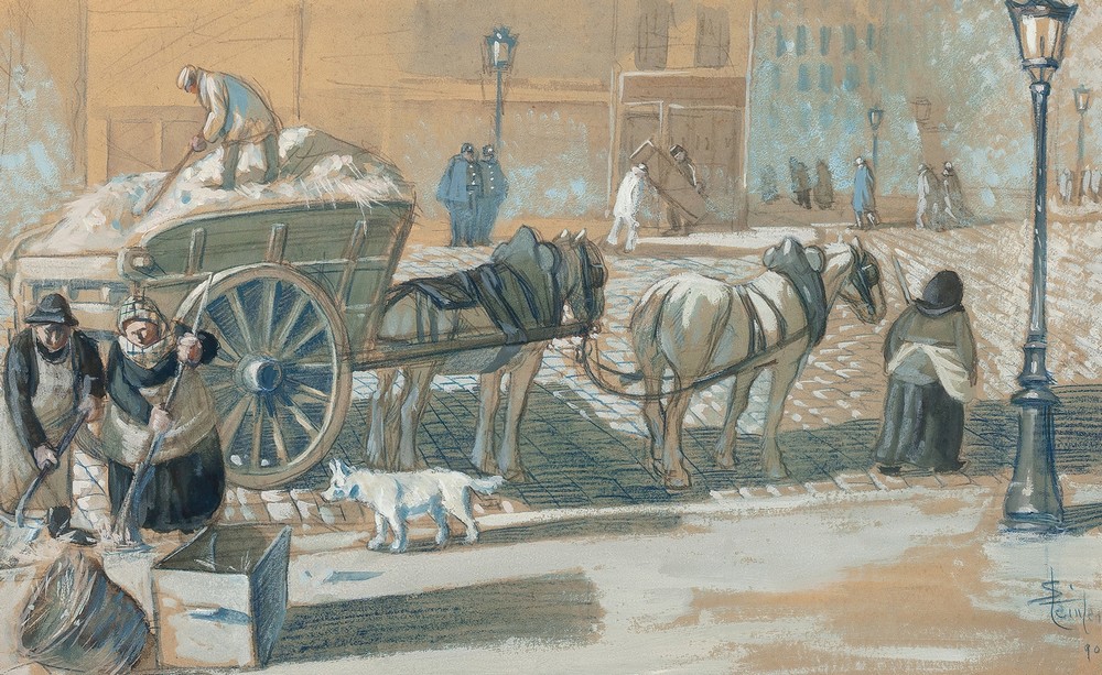 Scène Parisienne en hiver
