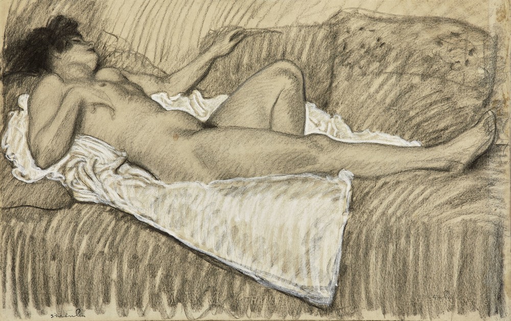 Nu au drap blanc