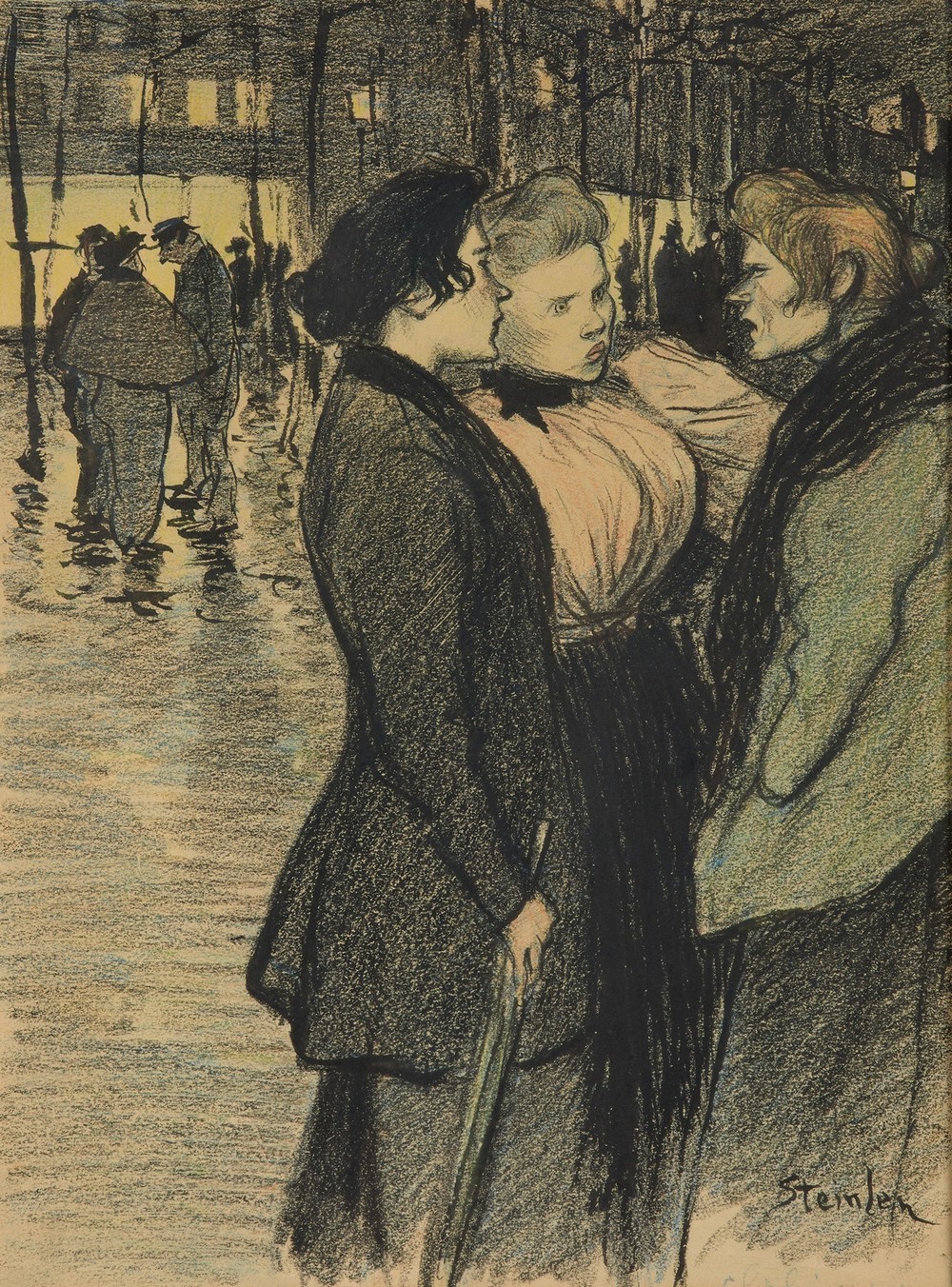 Femmes conversant dans la rue