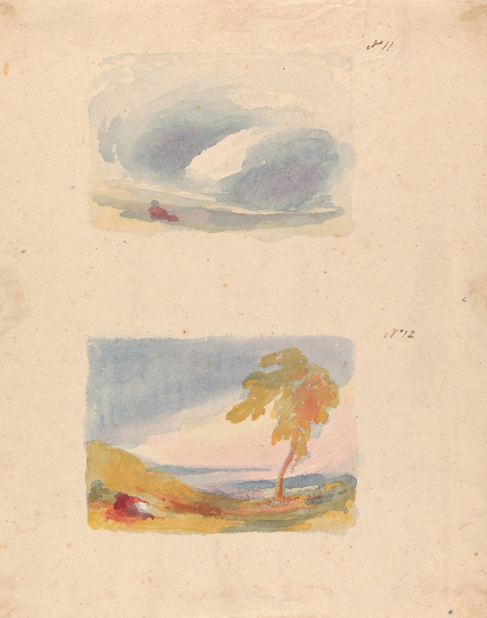 Sky Study – Turner’s Principle (no. 11); Landscape With Hills and Tree (no. 12)