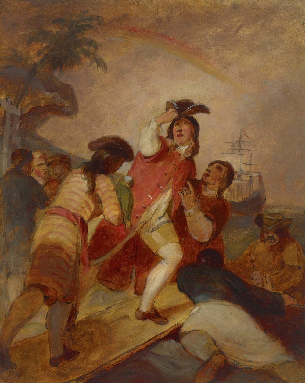 Robinson Crusoe and His Man Friday Leave the Island