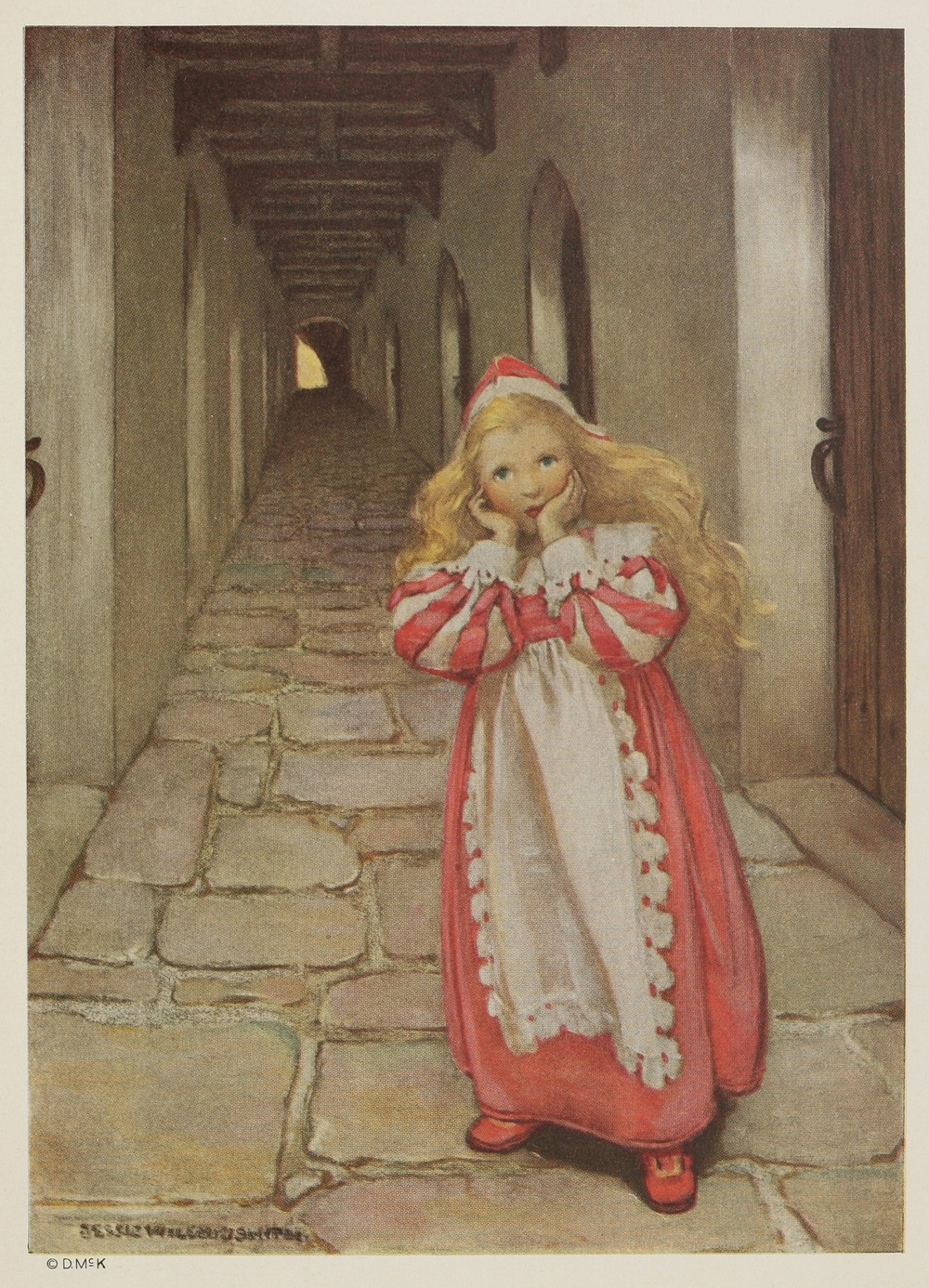 She ran for some distance, turned several times, and then began to be afraid