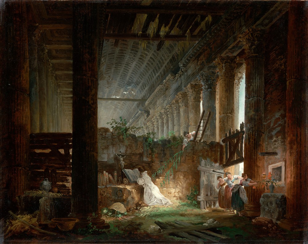 A Hermit Praying in the Ruins of a Roman Temple (about 1760)