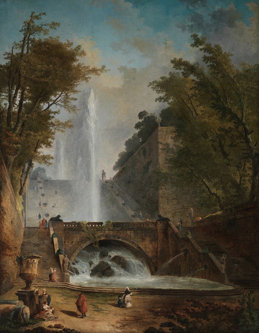Stair and Fountain in the Park of a Roman Villa (circa 1775)