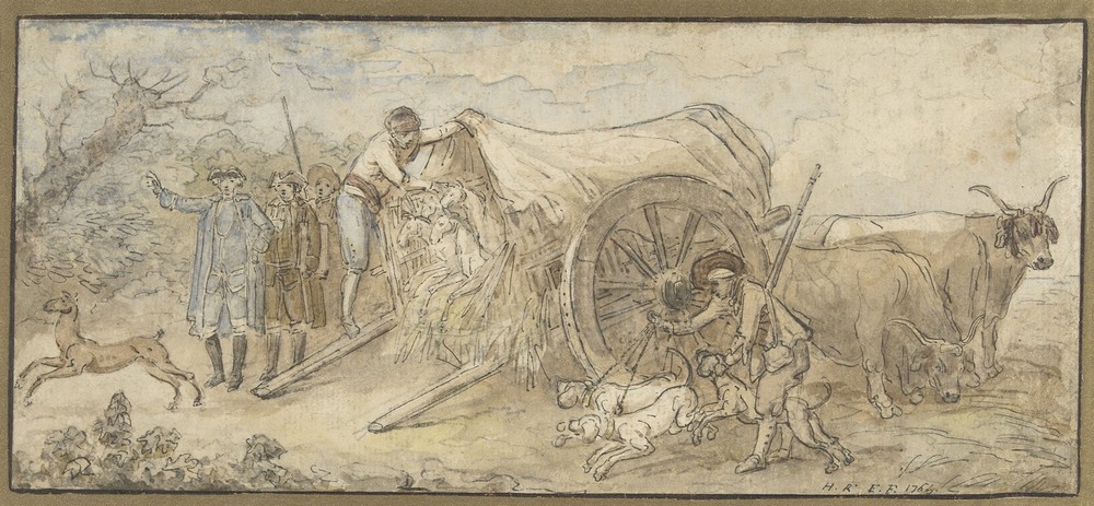 Covered wagon in the Campagna