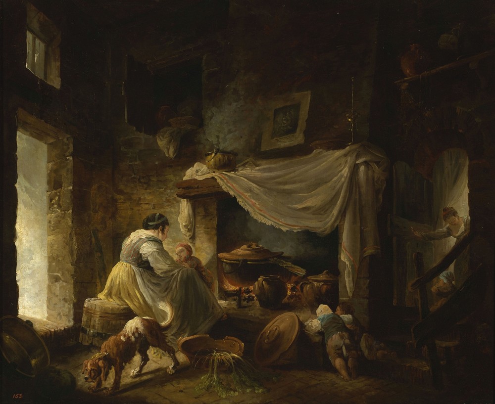 Peasant kitchen in ruins (Italian kitchen)