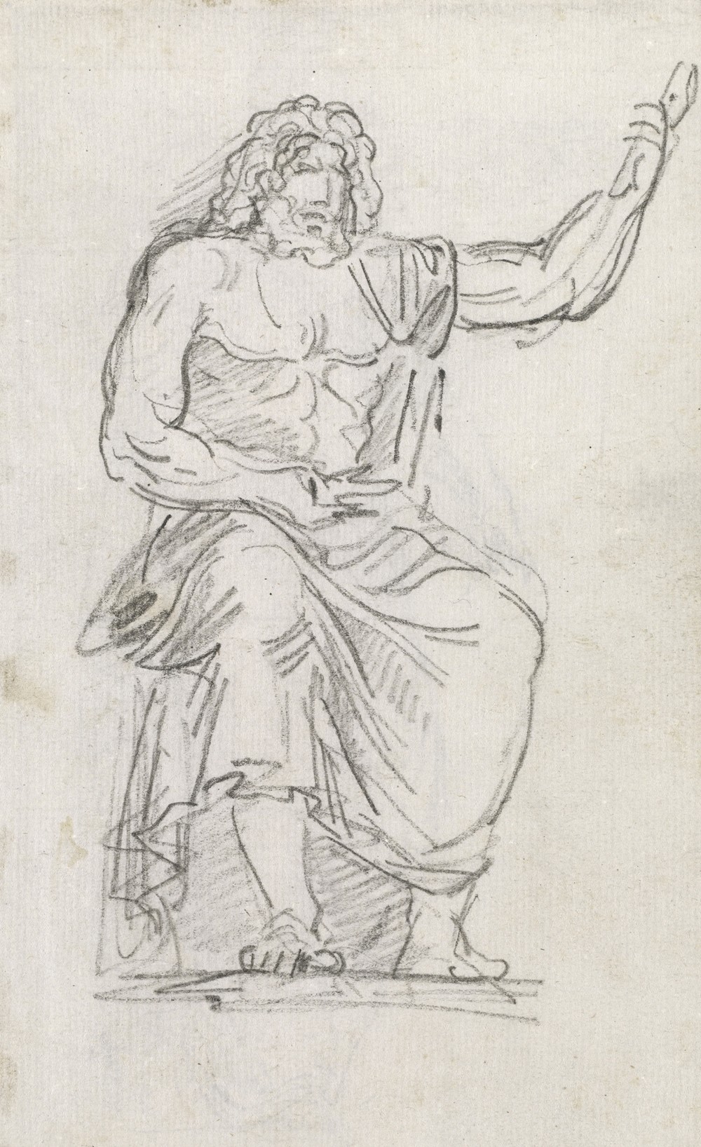 Statue of Jupiter, Seated (recto)