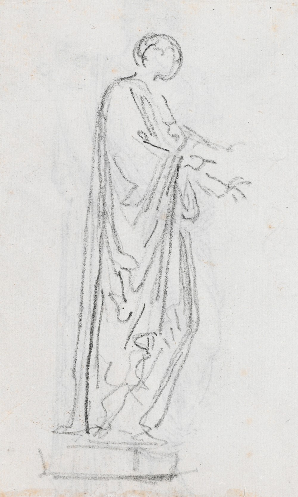 Statue of a Roman Woman (Female Deity) Seen from the Side (verso) (probably c. 1754-1765)