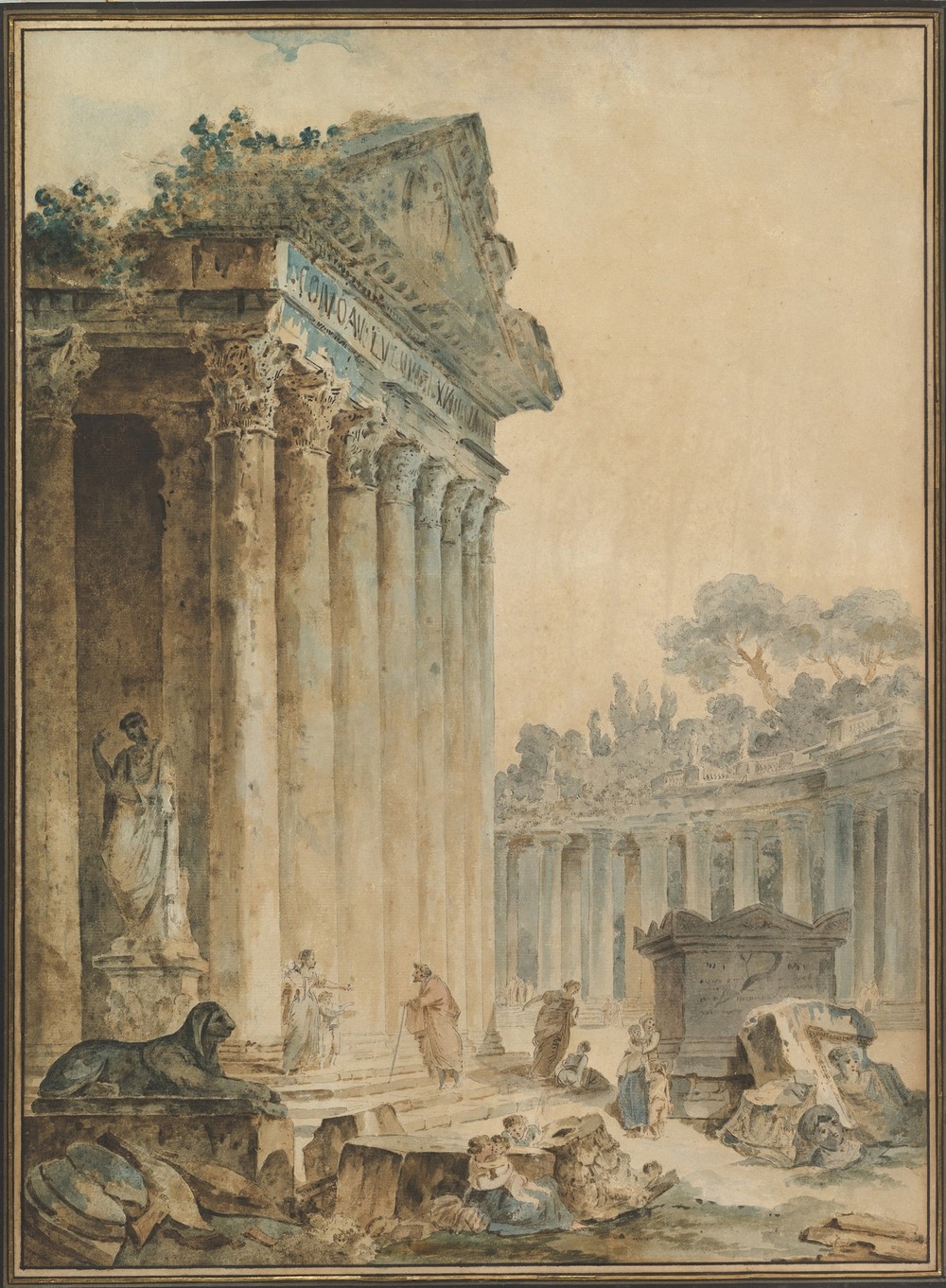 Capriccio with an Ancient Temple (ca. 1756)