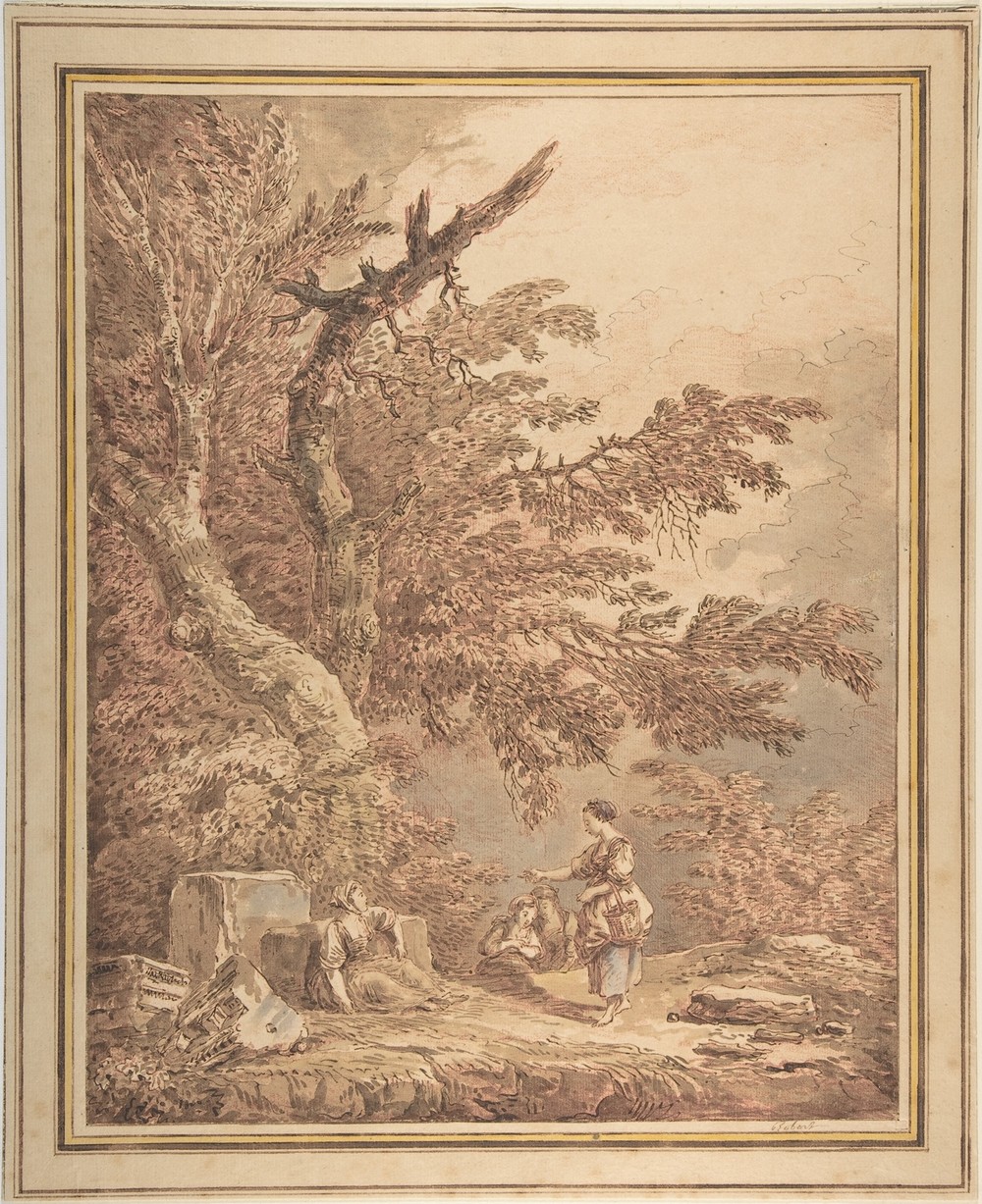Young Women in a Landscape with Architectural Fragments (ca. 1773)