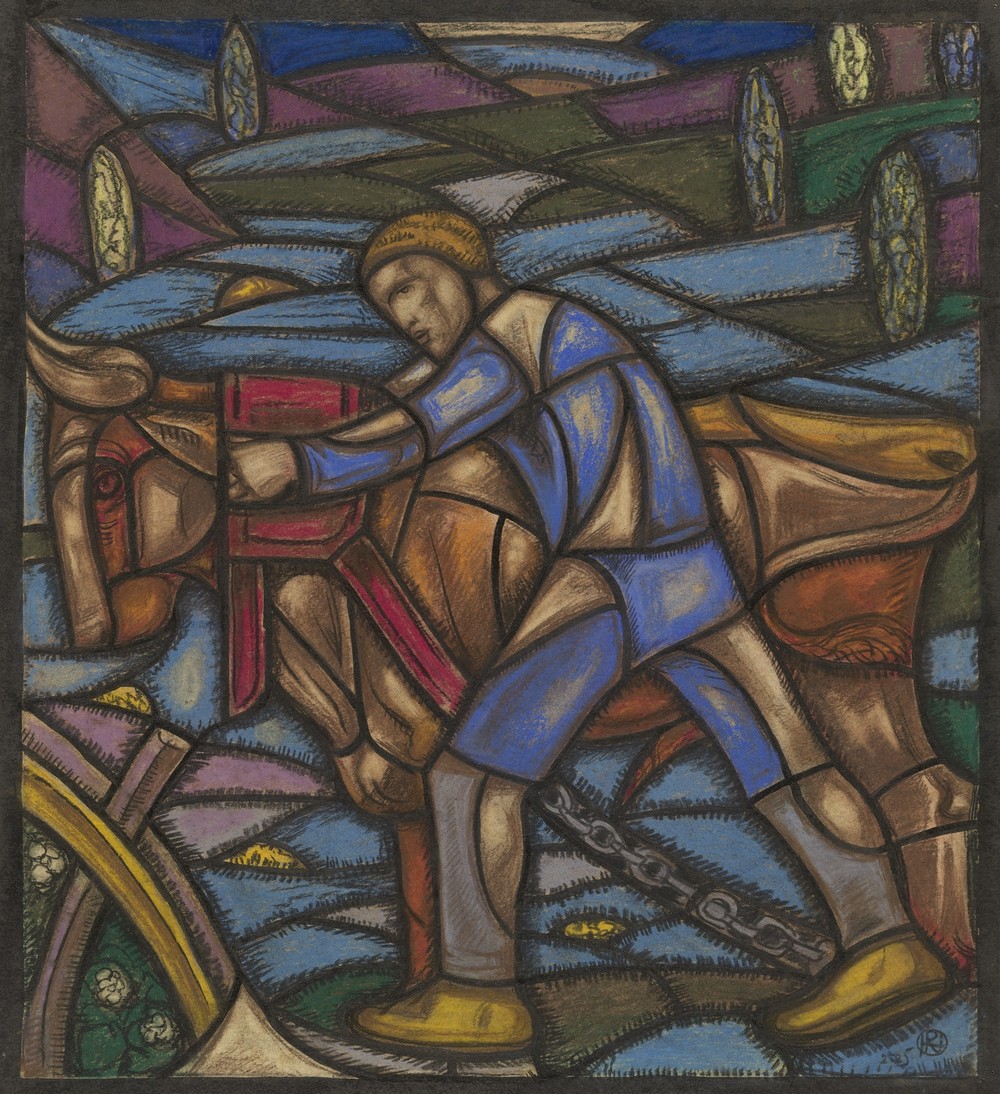 Ontwerp voor raam in het Nederlands Paviljoen op de tentoonstelling Arts Décoratifs te Parijs, 1925