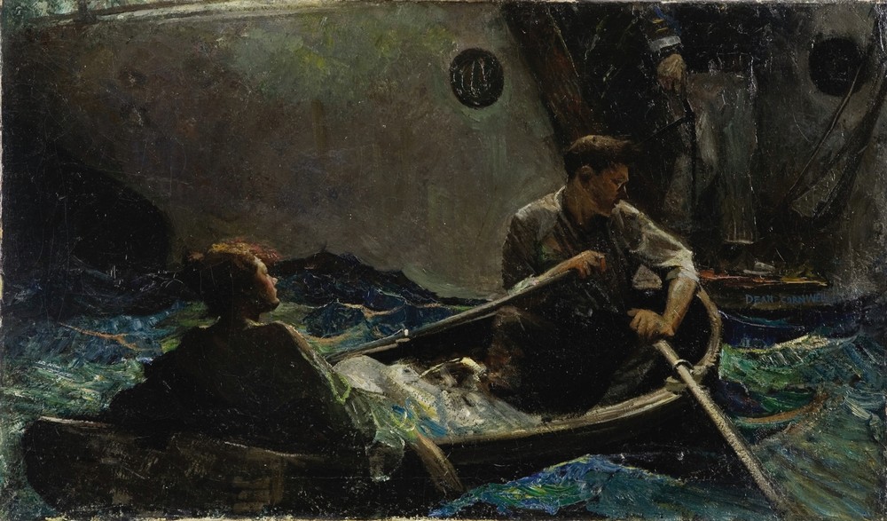 Couple in a Rowboat (circa 1915-1920)