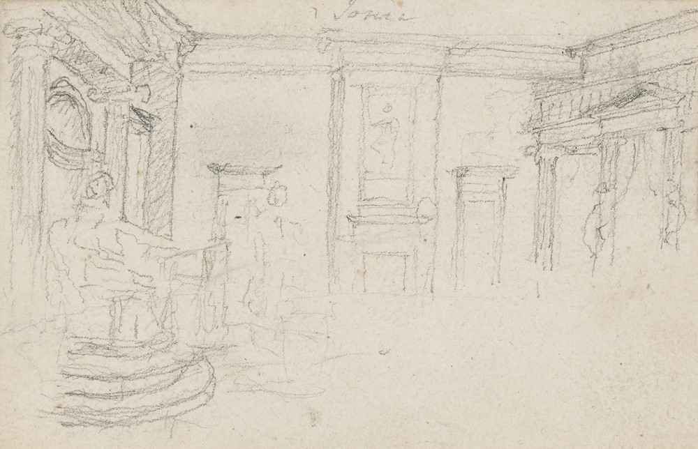 Sketch for the Interior of the Maryland State House, Annapolis
