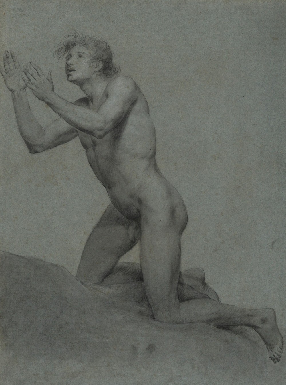 Sketch of a male nude- life study (late 18th–early 19th century)