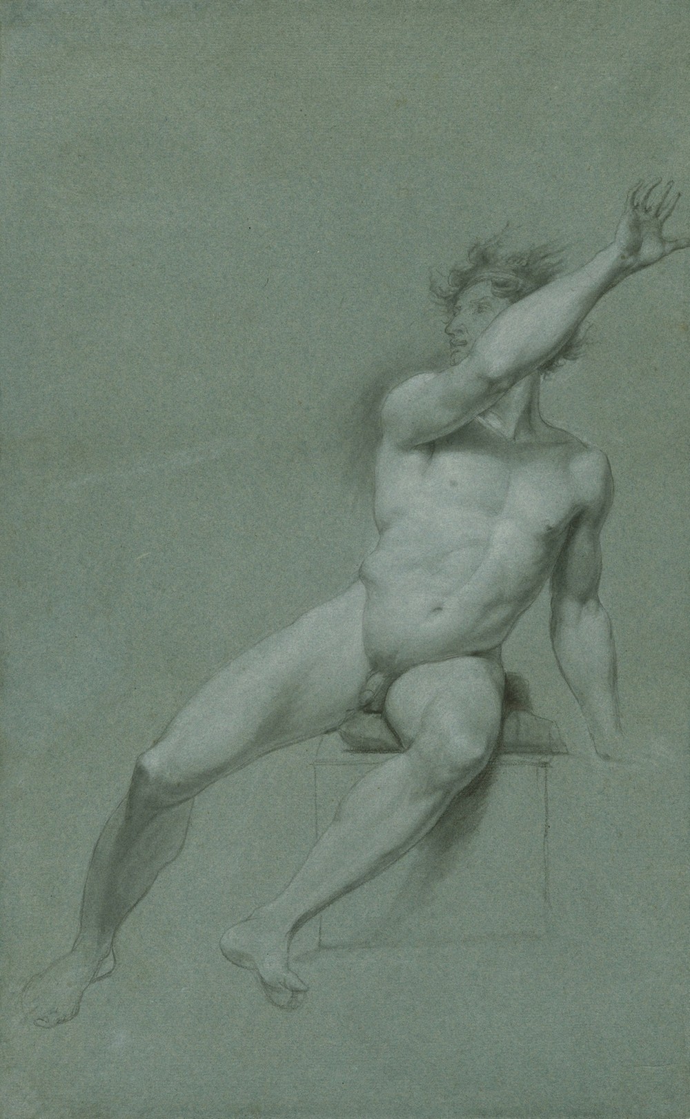 Sketch of a male nude- life study (late 18th–early 19th century)