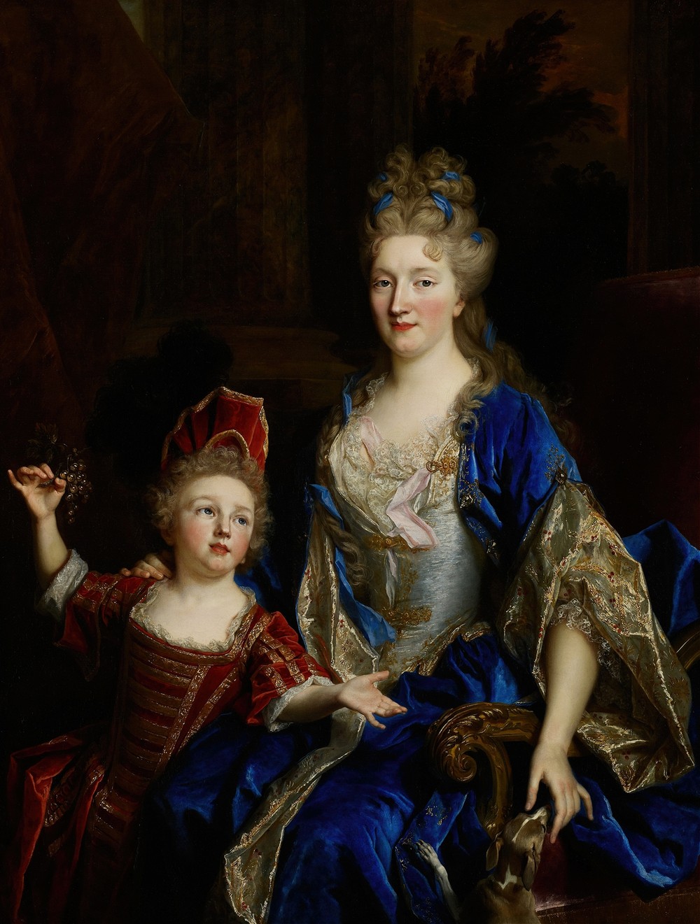 Portrait of Catherine Coustard, Marquise of Castelnau, Wife of Charles-Léonor Aubry with Her Son Léonor (c. 1700)