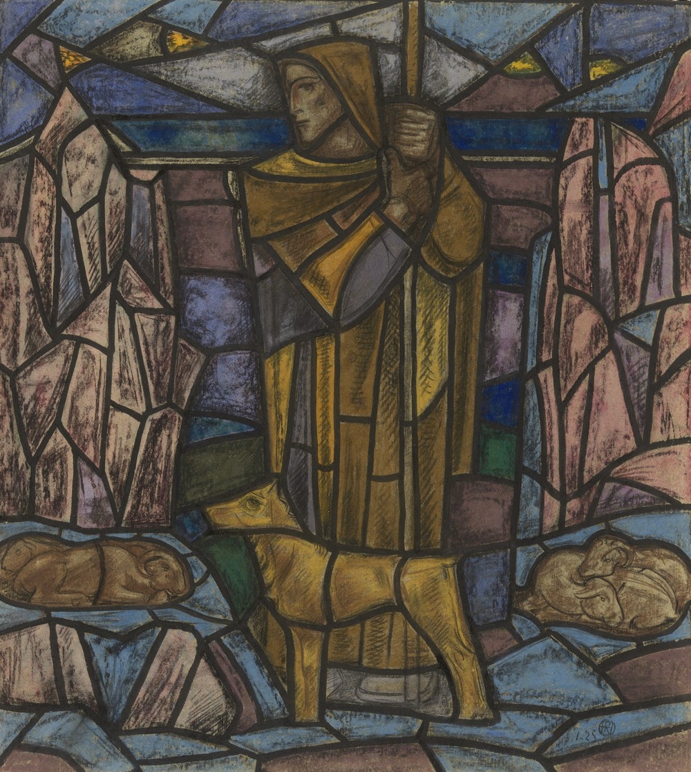 Ontwerp voor raam in het Nederlands Paviljoen op de tentoonstelling Arts Décoratifs te Parijs, 1925