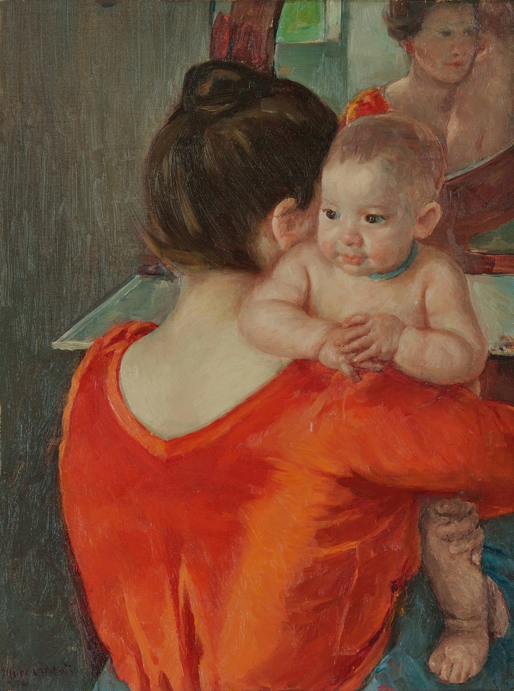 Baby Charles Looking Over His Mother’s Shoulder