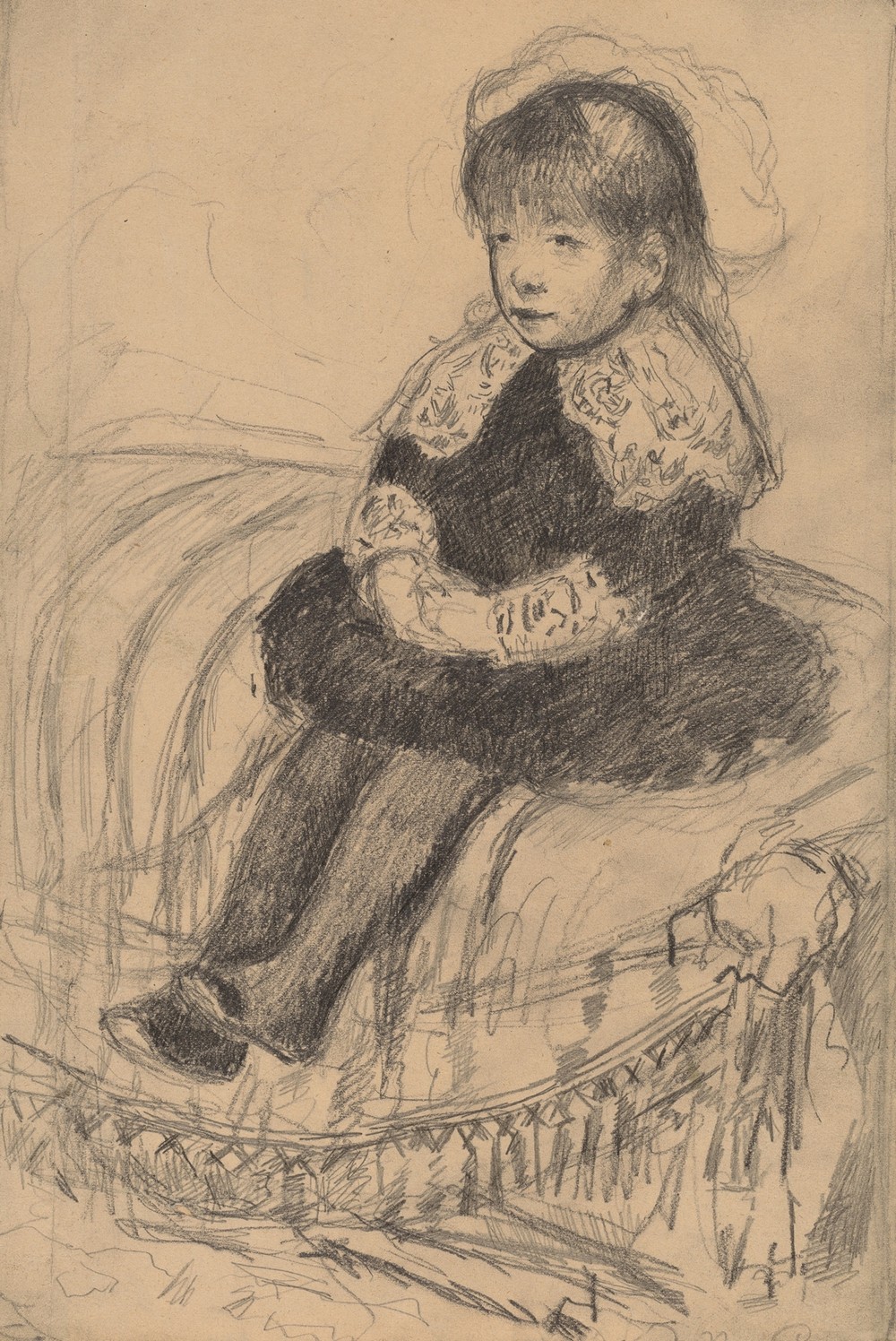 Child Seated on a Sofa (c. 1883)