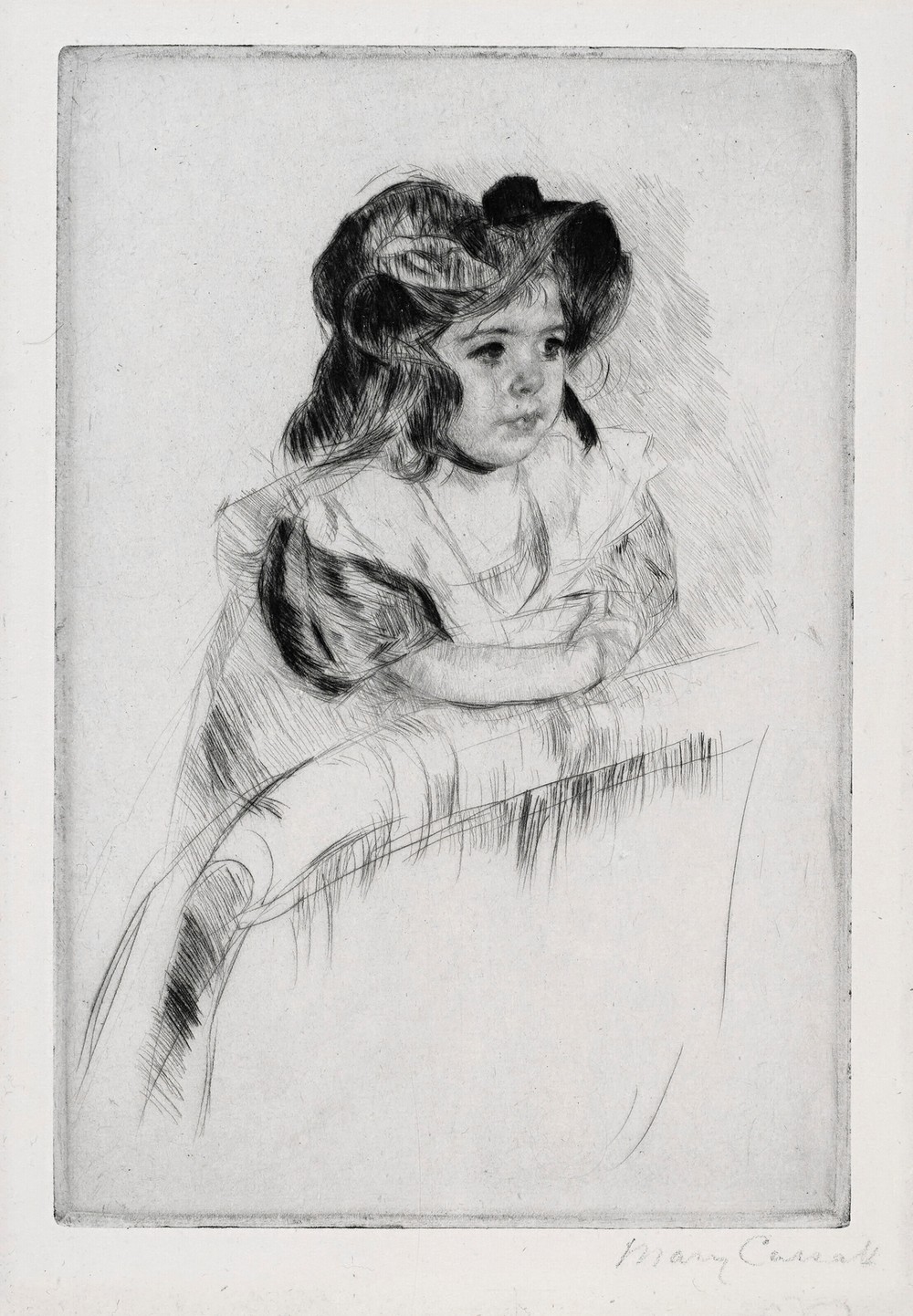 Margot Resting Arms on Back of Armchair (circa 1903)