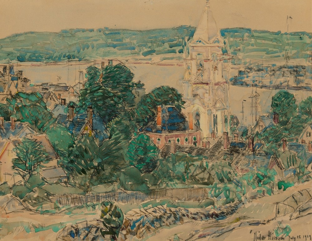 Shingling the First Baptist Church, Gloucester study