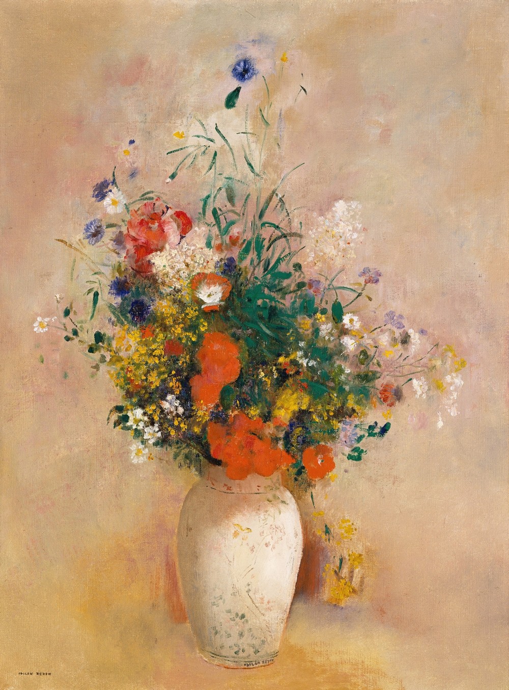Vase of Flowers (Pink Background) (ca. 1906)