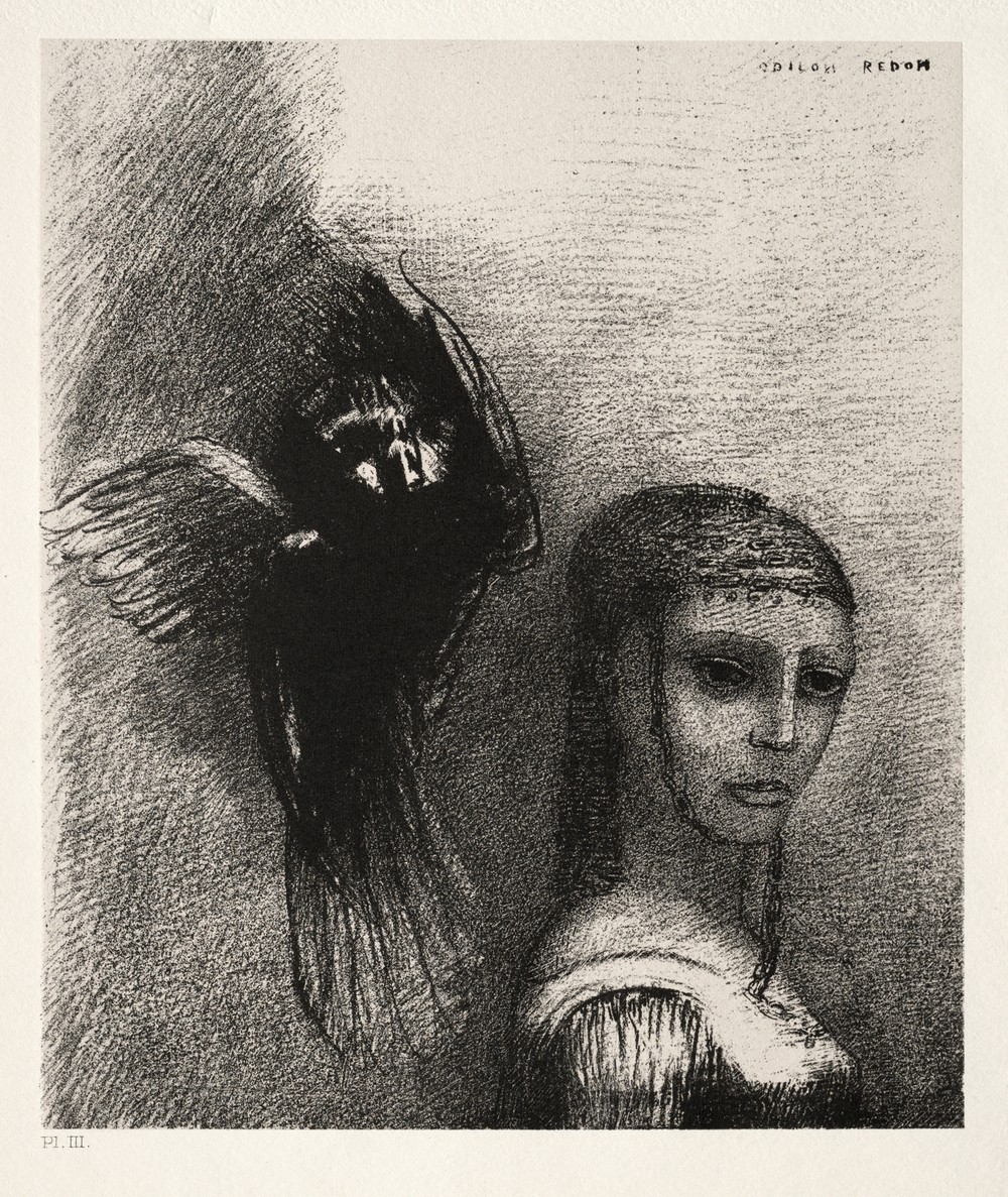 And a Large Bird, Descending from the Sky, Hurls Itself against the Topmost Point of Her Hair