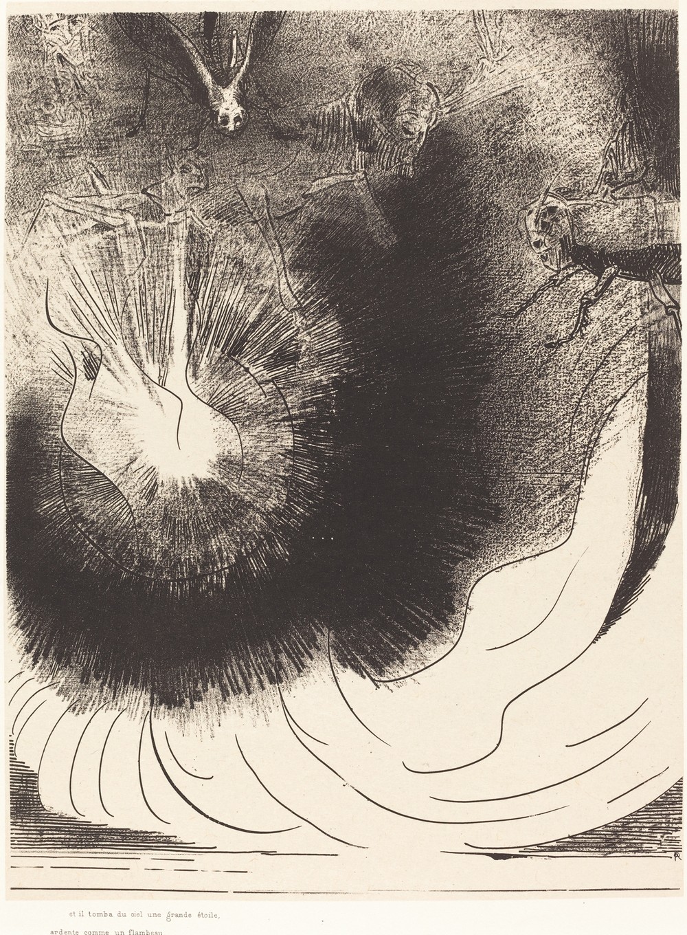 Et il tombe du ciel une grande etoile ardente (And there fell a great star from heaven burning as it were a lamp)