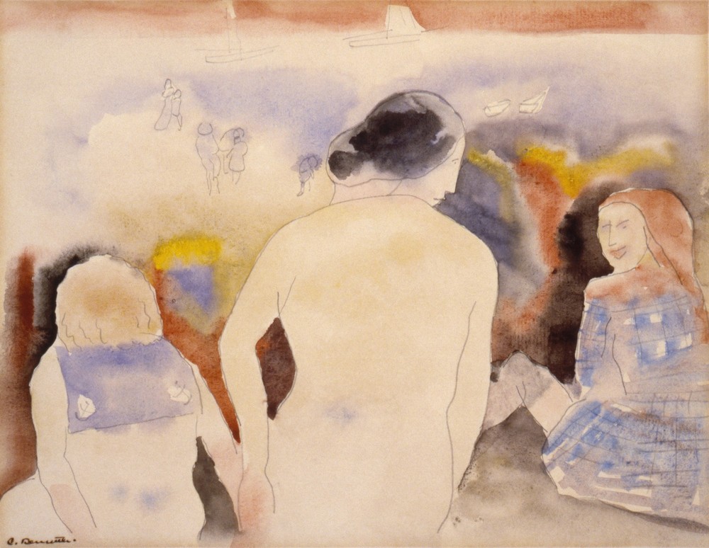 Untitled (Woman with Black Hair and Two Children)