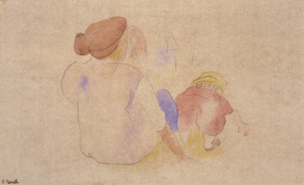 Woman with Child in Red Suit (ca. 1916)
