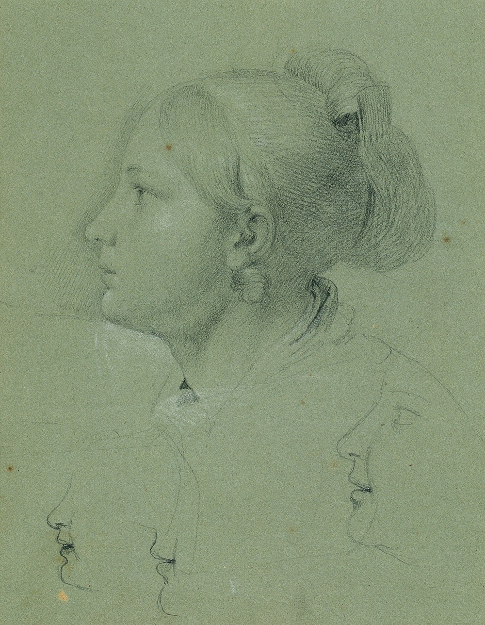Kopf eines Mädchens (Studie zur ‘Heimkehr des Landwehrmannes’, 1817) (before 1817)