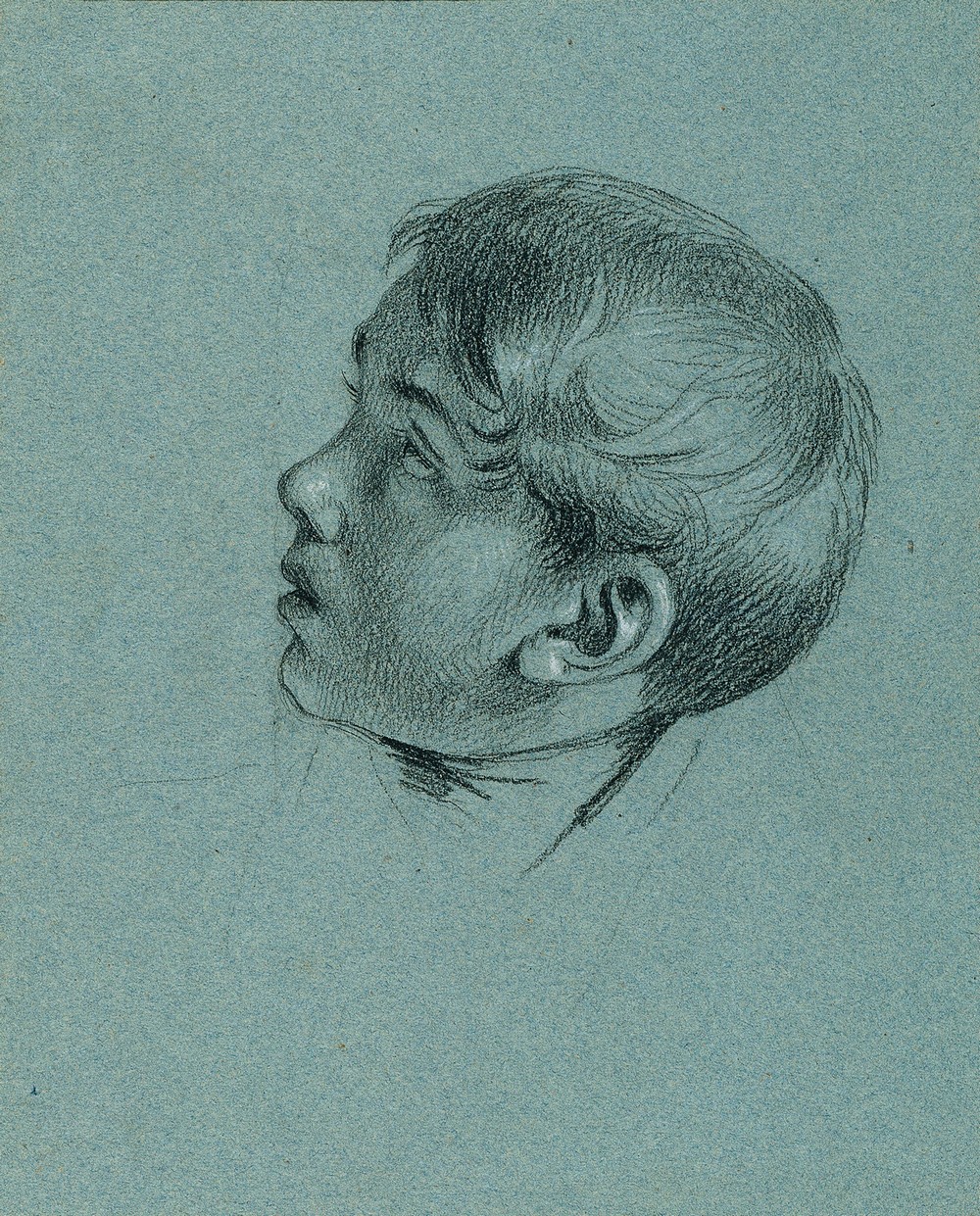 Kopfstudie eines Knaben zu ‘Rückkehr des Kaisers Franz aus Pressburg’ (before 1828)