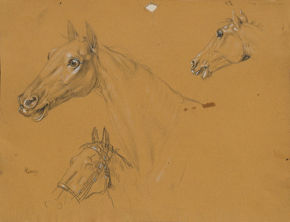 Pferdestudie zu ‘Erzherzog Karl mit seinem Stab in der Schlacht bei Aspern’ (before 1819)