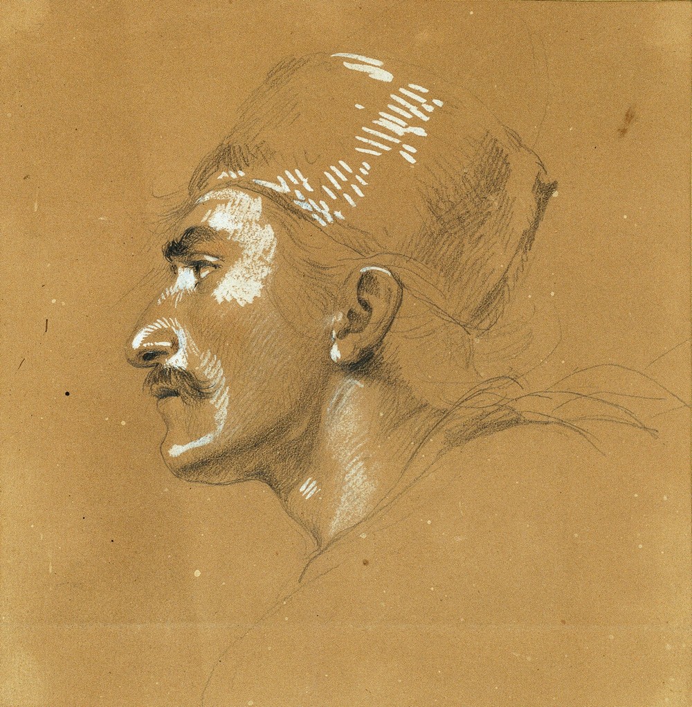 Porträtstudie zum ‘Ausfall Nikolaus Zrinys vor der Festung Szigeth’ (before 1825)