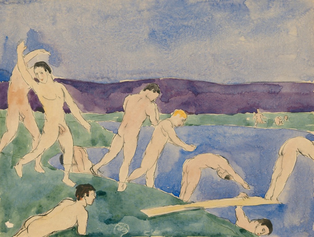 Twelve Nude Boys at the Beach (ca. 1914)