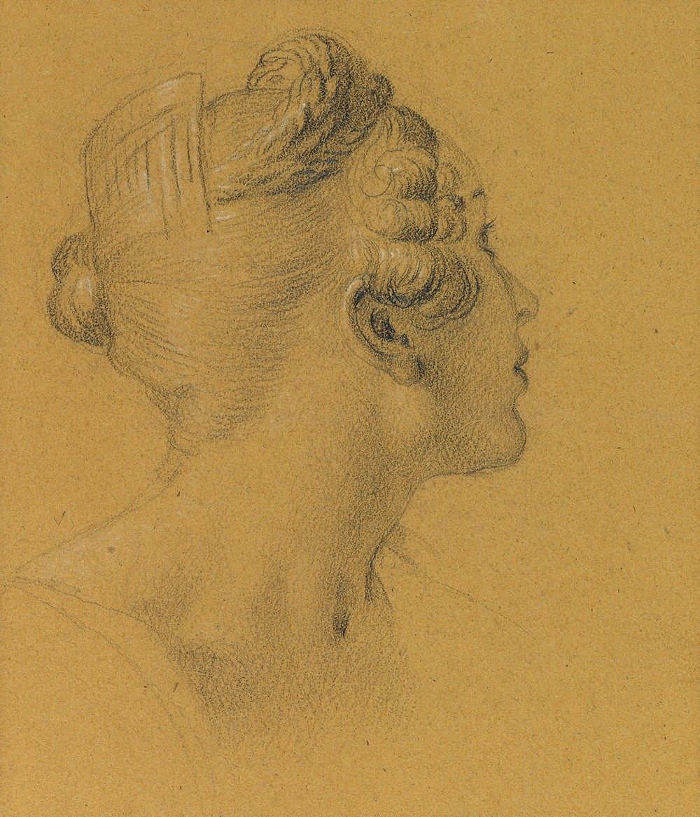 Weibliche Studie zu den Wandgemälden in der Hofburg (before 1828)