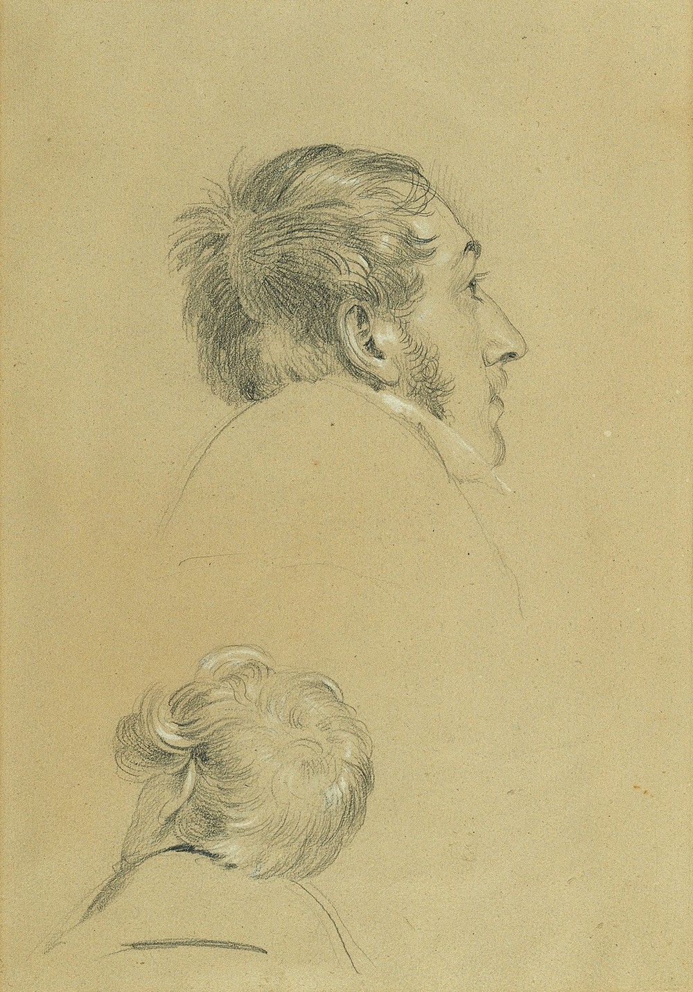 Zwei Kopfstudien zu ‘Rückkehr des Kaisers Franz aus Pressburg’ (before 1828)